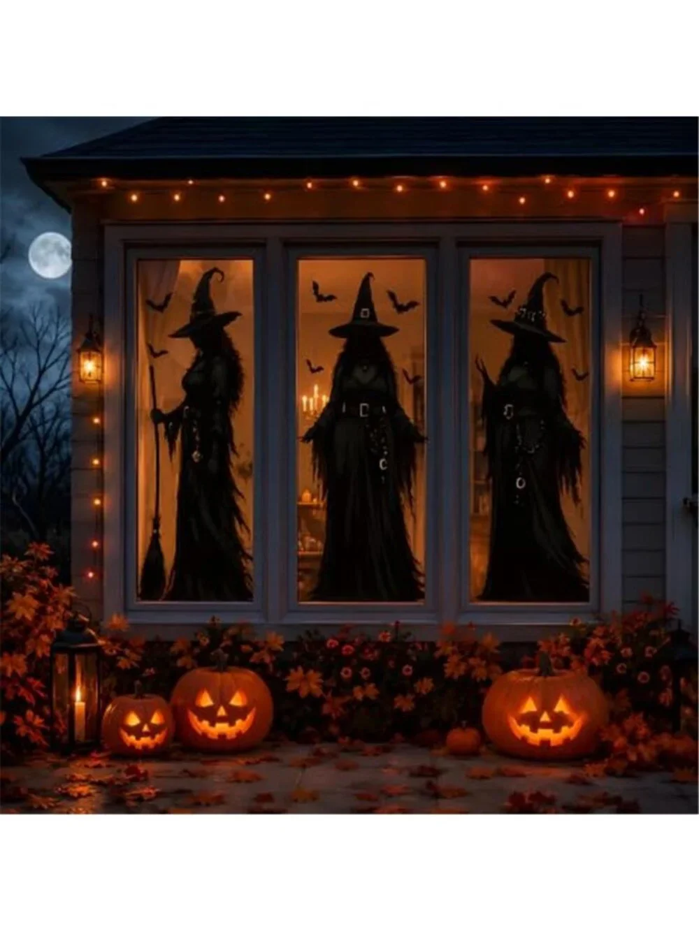 Halloween Decorations Witch Window Clings for Halloween Party Decor